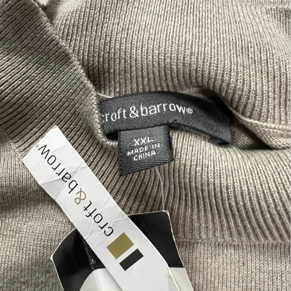 Croft & Barrow Men’s Long Sleeve Crew Neck Taupe Sweater Sustainable Size XXL - Picture 4 of 8